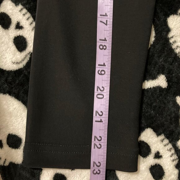 ARK Black two-button semi-open shirt ~ Goth Y2K stretchy SMALL MEDIUM blouse top - Picture 9 of 11